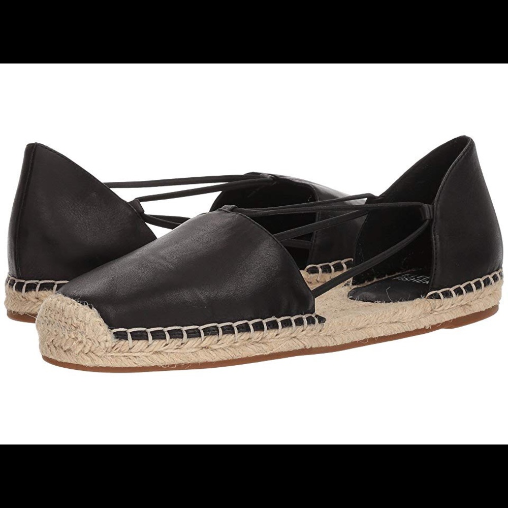 Eileen Fisher black leather lee shoes size 6.5